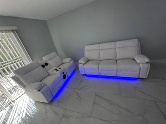 Electric Reclining Sofa and Loveseat 