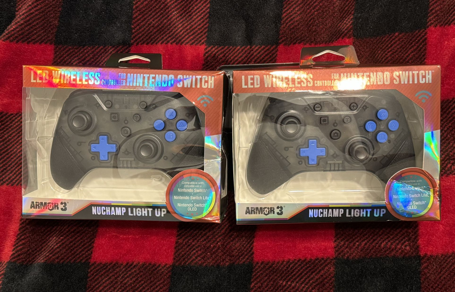 Nintendo Switch Pro Controllers 2Pack - Armor3 "Nuchamp" Wireless Game Controllers
