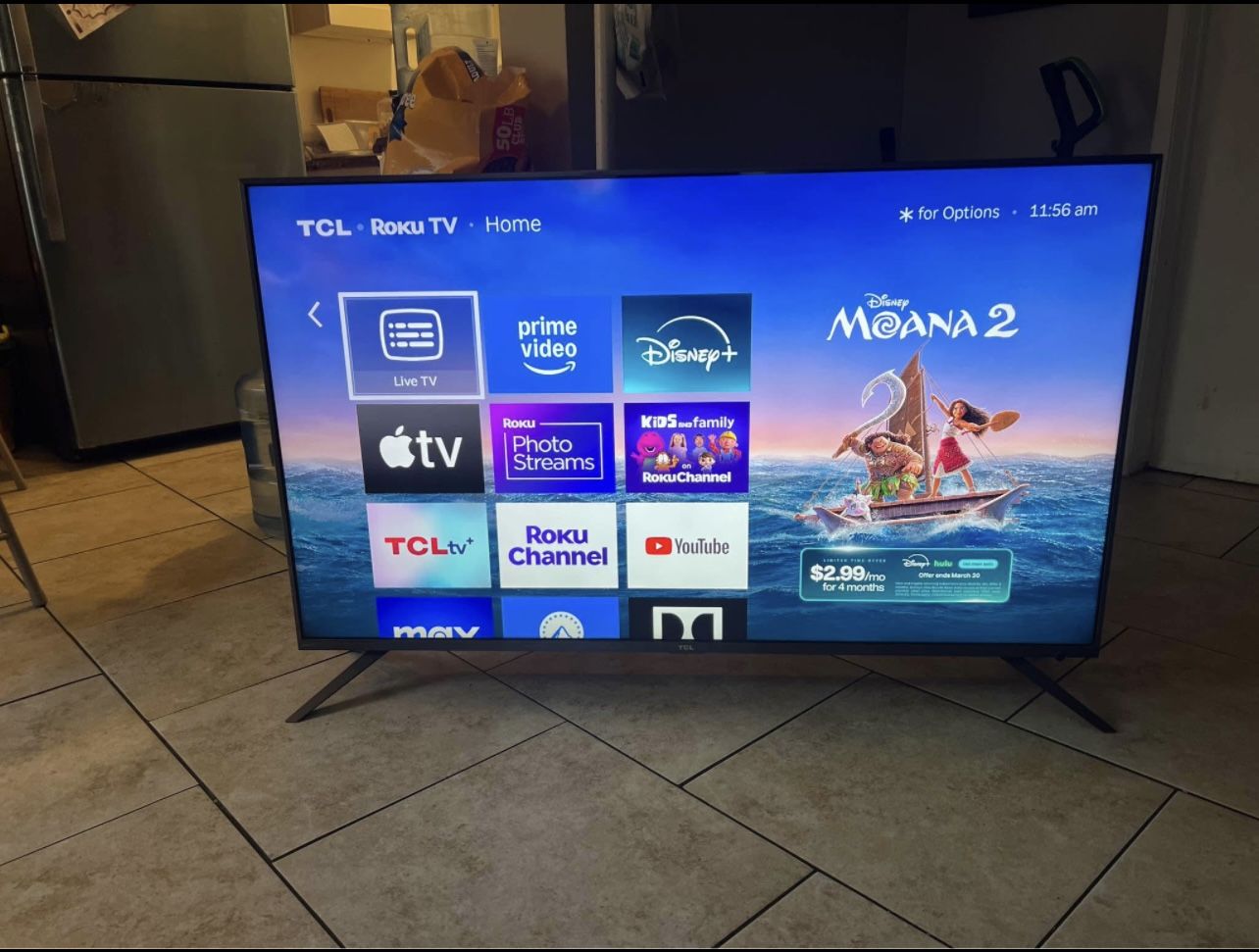 50 Inch 4K Roku TCL Smart TV