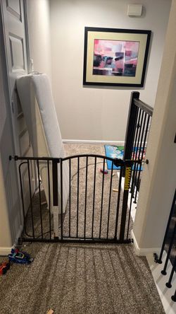 Toddler and baby gate and mattress
