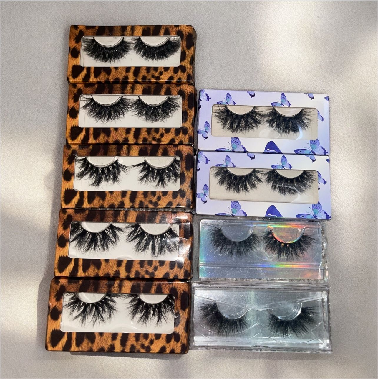 false eyelashes $10each/cada una