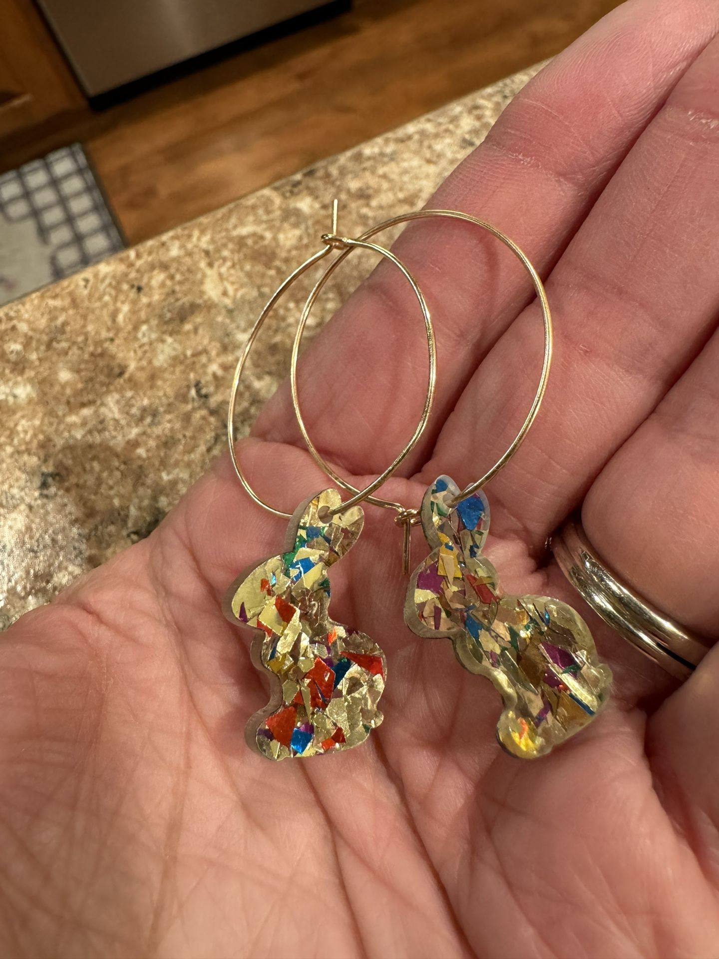 New Boutique Easter Bunny Earrings Shipping Avaialbe 