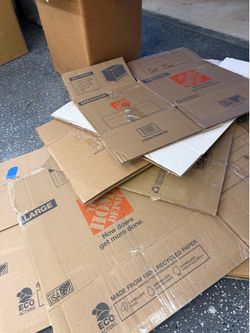 Moving boxes and blankets