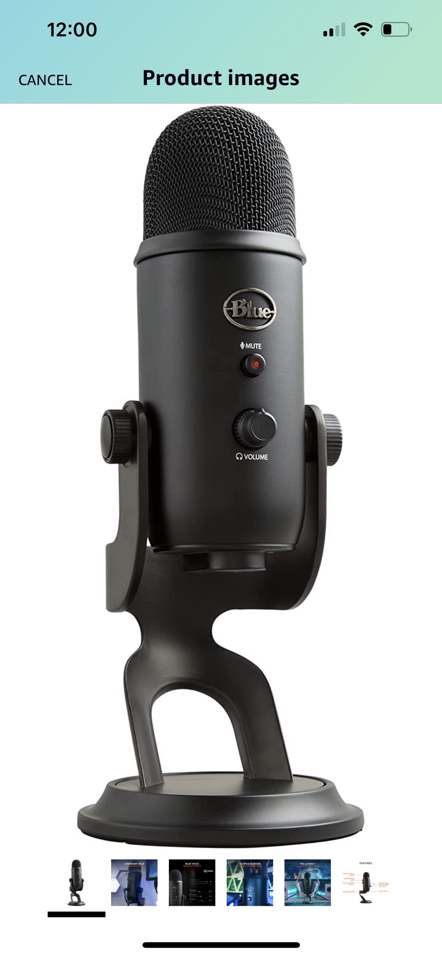 Logitech for Creators Blue Yeti USB Microphone for PC, Podcast