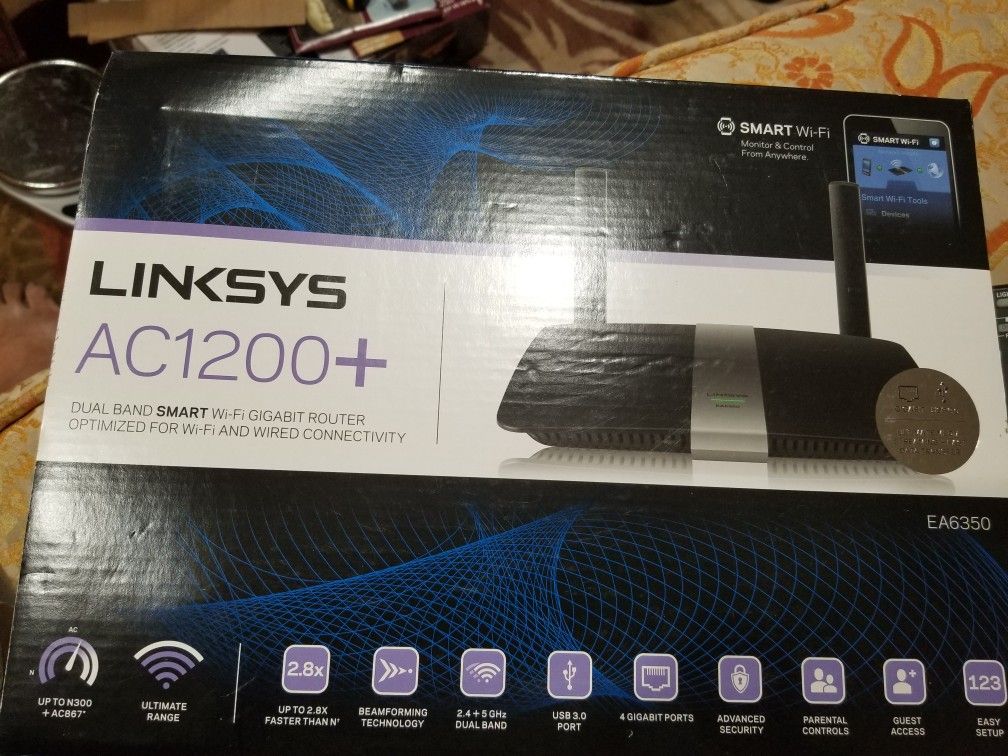 Linksys AC1200 Dual Band Wi-Fi Gigabit Router EA6350