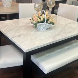 White Top Dining Table 