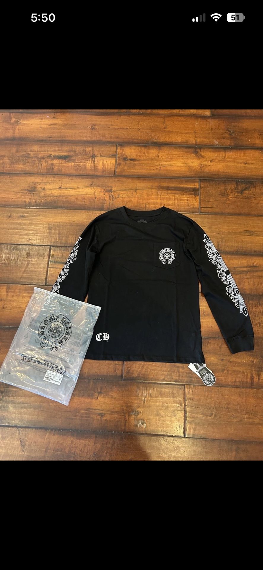 Chrome Hearts Black Long Sleeve Tee