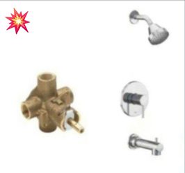 MOEN Align Single-Handle Posi-Temp Eco-Performance Tub and Shower Faucet Trim Kit in Chrome (Valve Included
