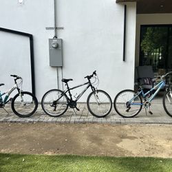 Diamond Back Bicycles x 3 And Bike Rack