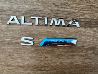 OEM Nissan Altima S PureDrive Trunk Emblems Badge Set