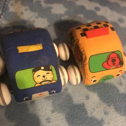 2 Soft Cloth Body Vehicles For Little Hands