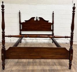Queen Size 1855 Antique Mahogany Bed Frame