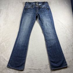 Y2K Lucky Brand Larkspur Boot Jeans Dark Wash Blue Denim Size 4/27 Mid Rise#3393