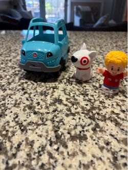 Little people Target car, employee, dog