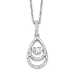 Sterling silver Dancing CZ Vibrant Necklace
