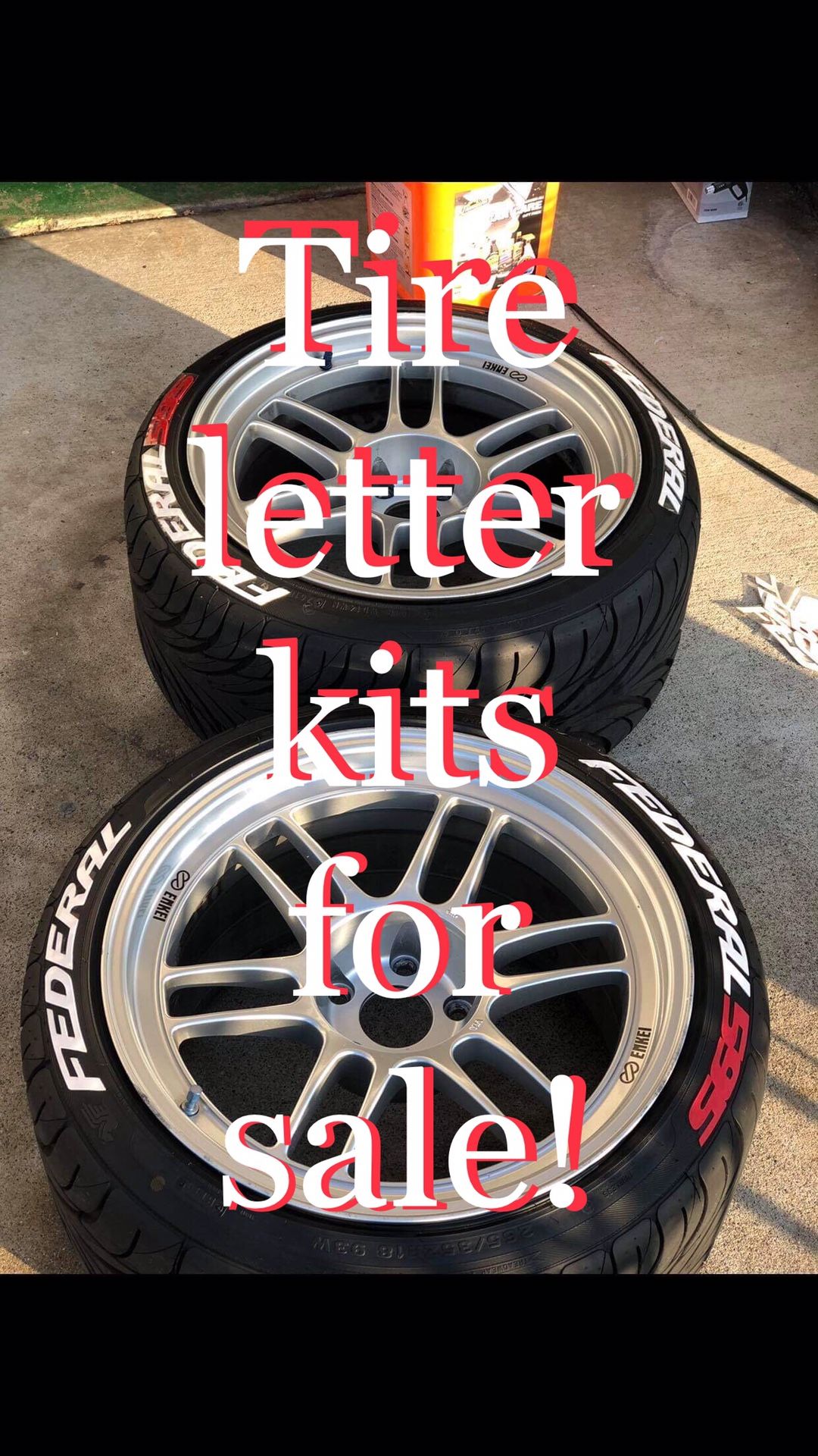 Tire letters, tire stickers, raised rubber letters