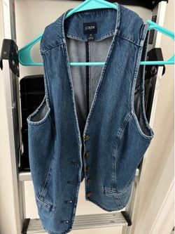 JCrew denim vest womens size 4