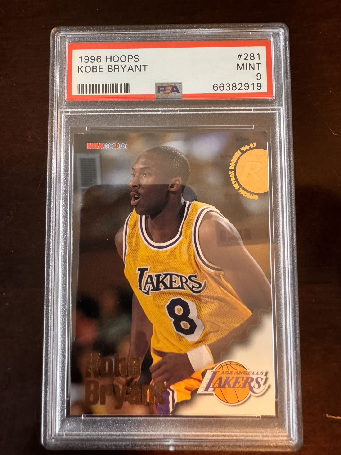 1996 Hoops Kobe Bryant Rookie #281 PSA 9 LA Lakers