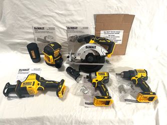Brand new DeWalt 20V brushless, mixed power tools. Tools only.