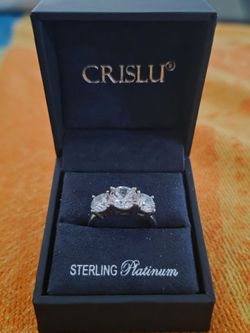 3 stones cubic zirconia ring