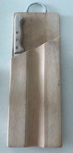 Wooden Cutting Board with Knife Slot