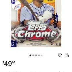 2022 Topps CHROME Baseball Series Blaster Box of Packs with Retail EXCLUSIVE Sepia and Pink Refractor Parallels in Each Box Try For Cal Raleigh Rookie