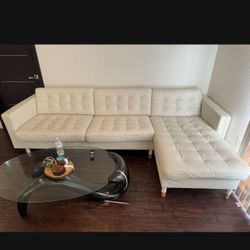 Ikea MORABO Sectional, 4-seat, with chaise/Grann/Bomstad White