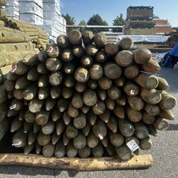 3 1/2” X 7’ TREATED POSTS POINTED