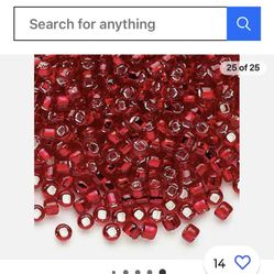 Red Glass Seed Beads