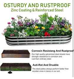 New -Raised Garden Bed Outdoor 67" D x 20" W x10 H, 7 cu. ft. Planter for Outdoor Plants