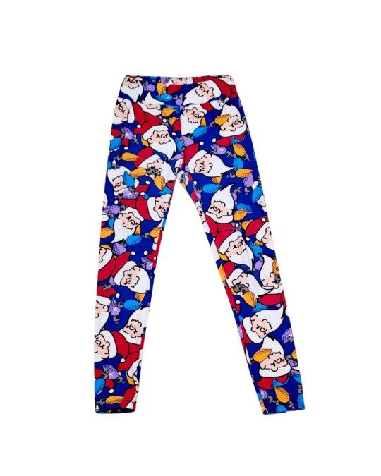 LuLaRoe Christmas Leggings Santa Lights Rare One Size