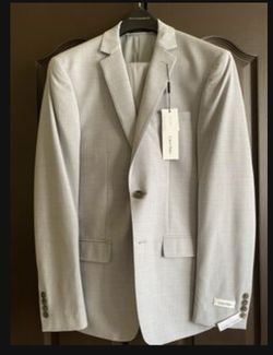 Calvin Klein X-Fit Infinite Stretch Light Gray Extreme Slim Fit Suit