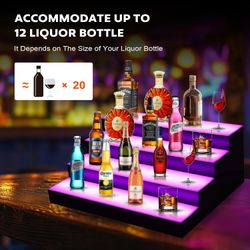Dollate 4 tier 20 inch LED bottle or collectible display shelf
