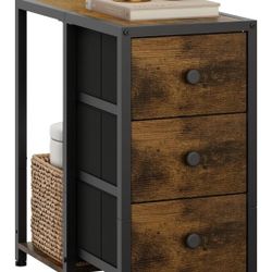 Dresser Storage with 3 Fabric Drawers