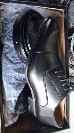 Dress shoes and belt