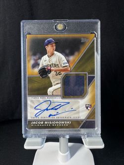 2026 Topps Series One- Jacob Misiorowski- RC (game used) Patch Auto Gold /50