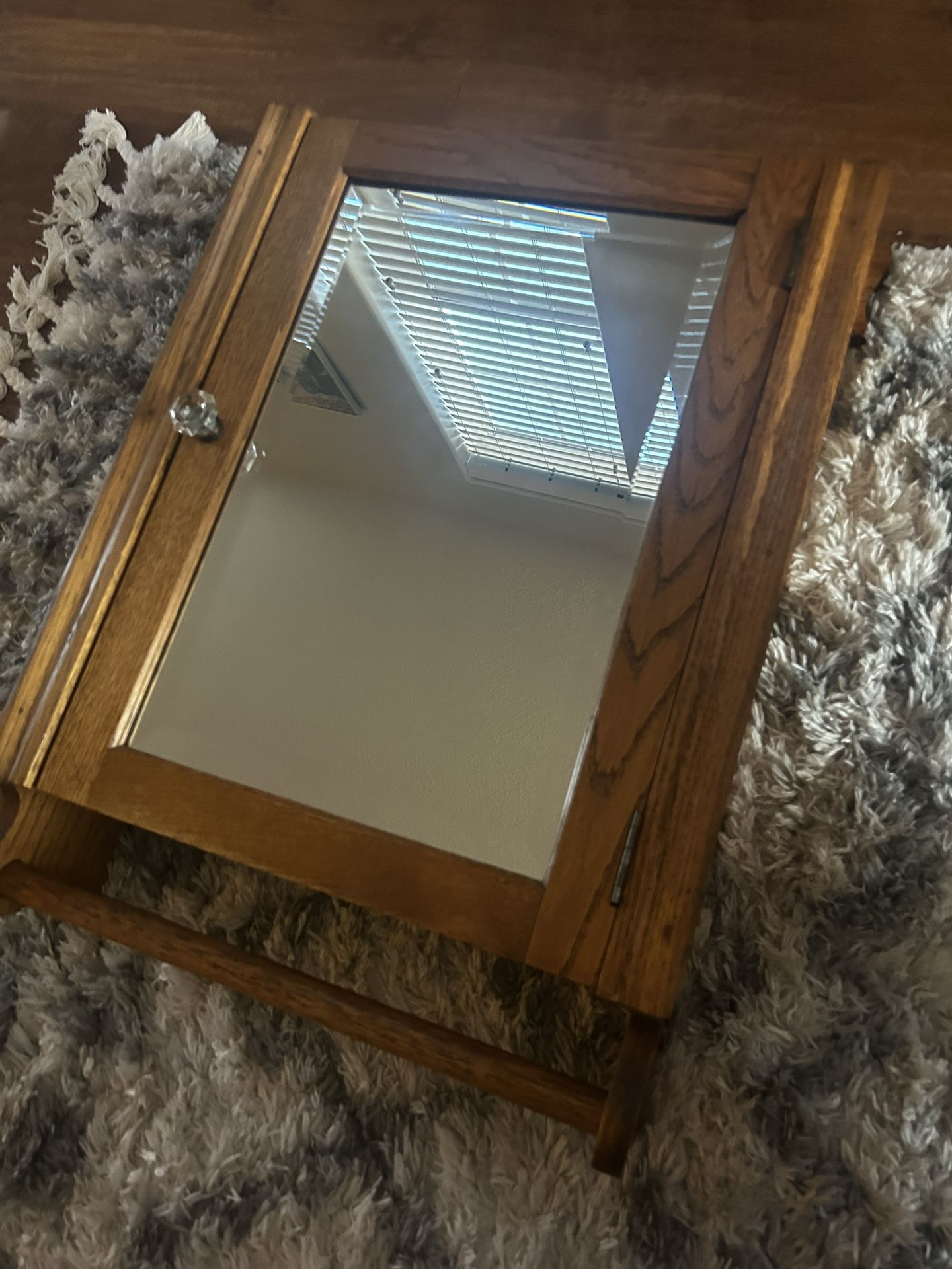 Real Oak Antique Medicine Cabinet