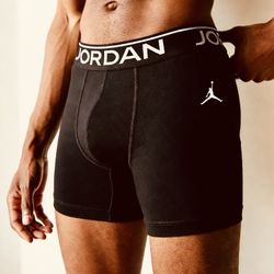 Jordan Flight Cotton 3-Pack Boxer Briefs Black Size L New