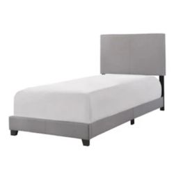 Twin Upholstered Panel Bed