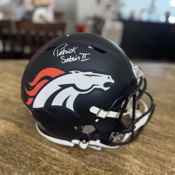 Denver Broncos Autographed Patrick Surtain Helmet 