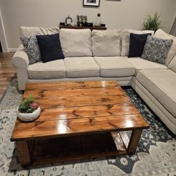 Large Real Wood Coffe Table 