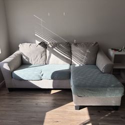 Sofa with matching ottoman