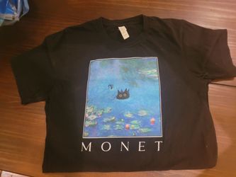 Monet, Waterlily Cat T- shirt, Woman, Small