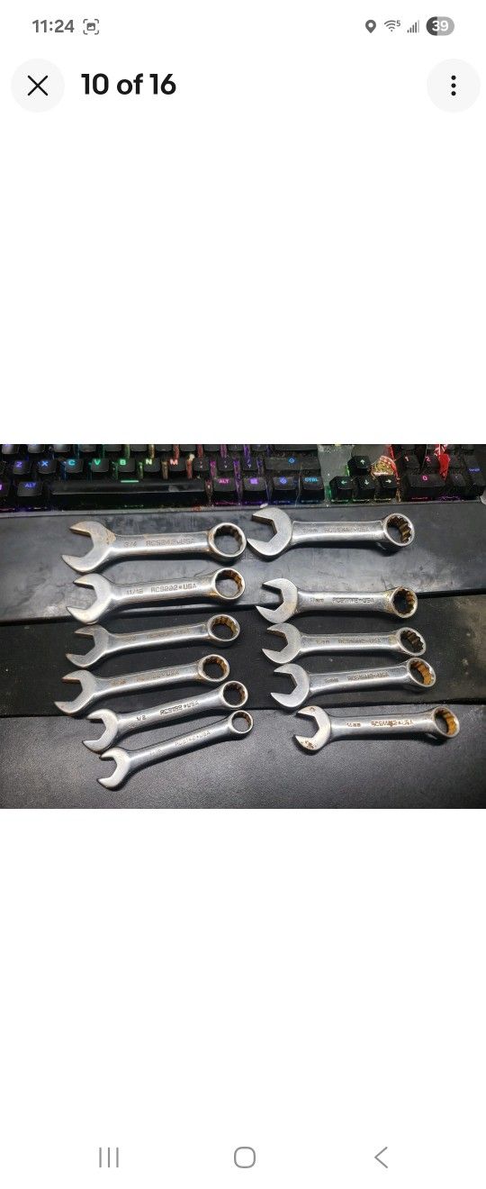 Matco Tools 11pc SAE AND METRIC Stubby Wrench Set