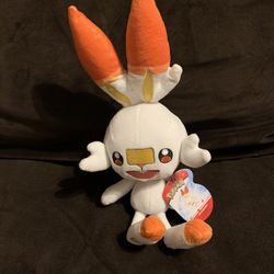 Pokemon Sword & Shield Official 8" Plush - Scorbunny
