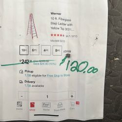 10 foot ladder for sale like new
