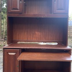 Vintage Desk with pull out table and cabinets.