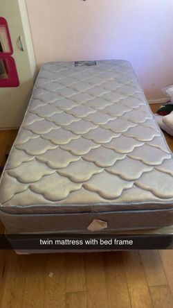 Twin mattress including box bed frame