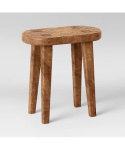 Threshold  carved wood side table