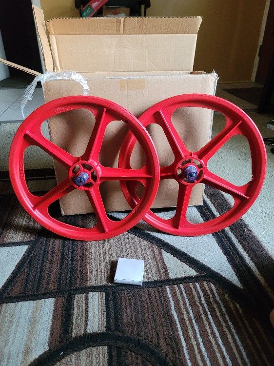 NEW Bicycle Bmx Mag Wheels Skyway Tuff ll 20" Red